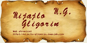 Mijajlo Gligorin vizit kartica